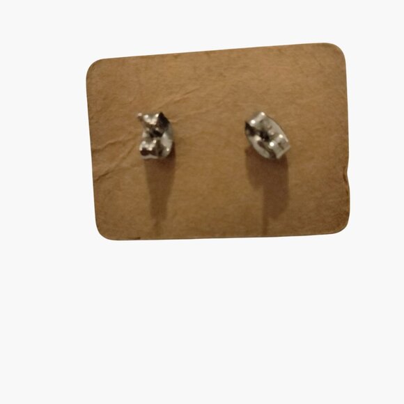 Pansy Post Earrings Red Yellow Small Flower Stud - Picture 3 of 4